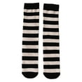 thumbnail image 1 of AWZXDE Kids Long Socks Fashion Color-Blocked Striped Over-Knee Socks for Party and Banquet - Elegant and Stylish for Events Black, 1 of 4