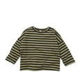 thumbnail image 1 of AWZXDE Kids T Shirts Unisex Long Sleeve Striped Casual Top for Spring, 1 of 6