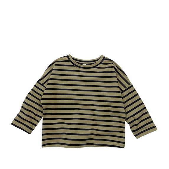 AWZXDE Kids T Shirts Unisex Long Sleeve Striped Casual Top for Spring