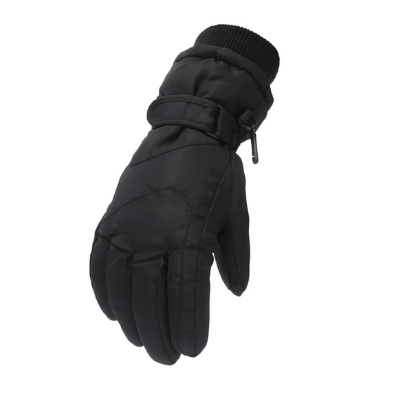 AWZXDE Kids Winter Gloves For Boys And Girls Warm Winter Sports Gloves For Outdoor Ages 6 To 12 Years Old Size M Black