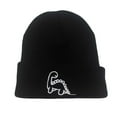 thumbnail image 1 of AWZXDE Winter Dinosaur Knit Hat For Toddlers Boys Girls Toddler Hat Animal Themed Ear Warmer Soft Yarn Cap Child Black, 1 of 3