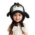 thumbnail image 1 of AWZXDE Kids Winter Hat With Ear Polar Animal Penguin Design Thermal Insulated Windproof For Toddler Boy Girl Black, 1 of 4