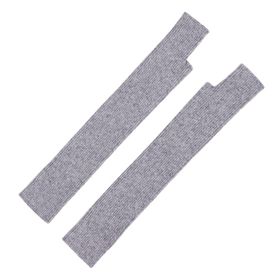 AWZXDE Knitted Fingerless Warmer Mittens with Thumb Sleeve for Women - Long Wrist Blend Gloves for Winter Comfort Grey,One Size