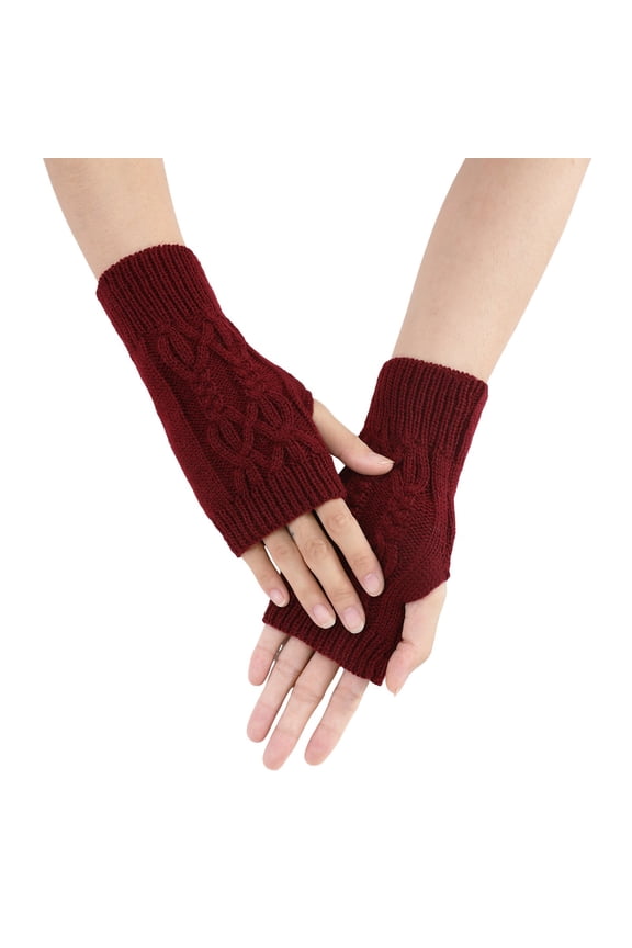Ladies Warm Knit Fingerless Gloves Convertible Mittens with Fashion Flowers for Women - Stylish and Functional Winter Accessories ,One Size