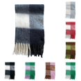 thumbnail image 1 of AWZXDE Large Plaid Scarf Winter Warm Thickened Cozy Shawl Wrap Soft Fashion Neckwear White, 1 of 3