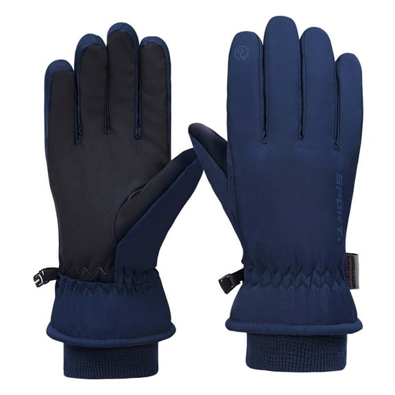 AWZXDE Men And Women Ski Gloves Winter Screen Windproof Plus Thick Sports Cycling Warm Windproof Gloves for Outdoor Activities Blue,One Size