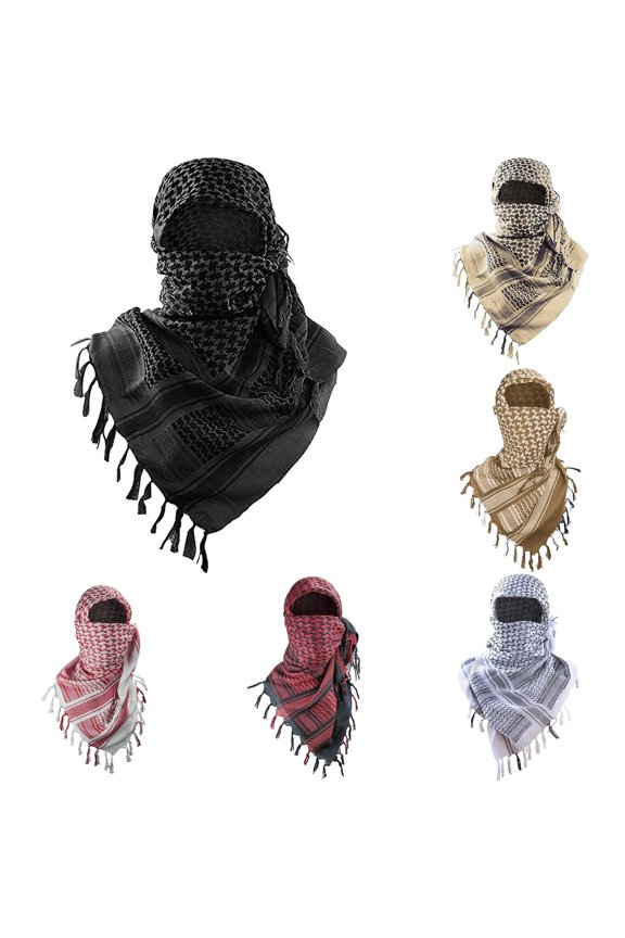 Men Women Head Neck Wrap Shawl Motorcycle Paintball Face Scarf Black
