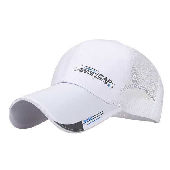 AWZXDE Men Women Summer Baseball Cap Large Brim Mesh Sun Hat Breathable Adjustable for Outdoor Sports Hiking White