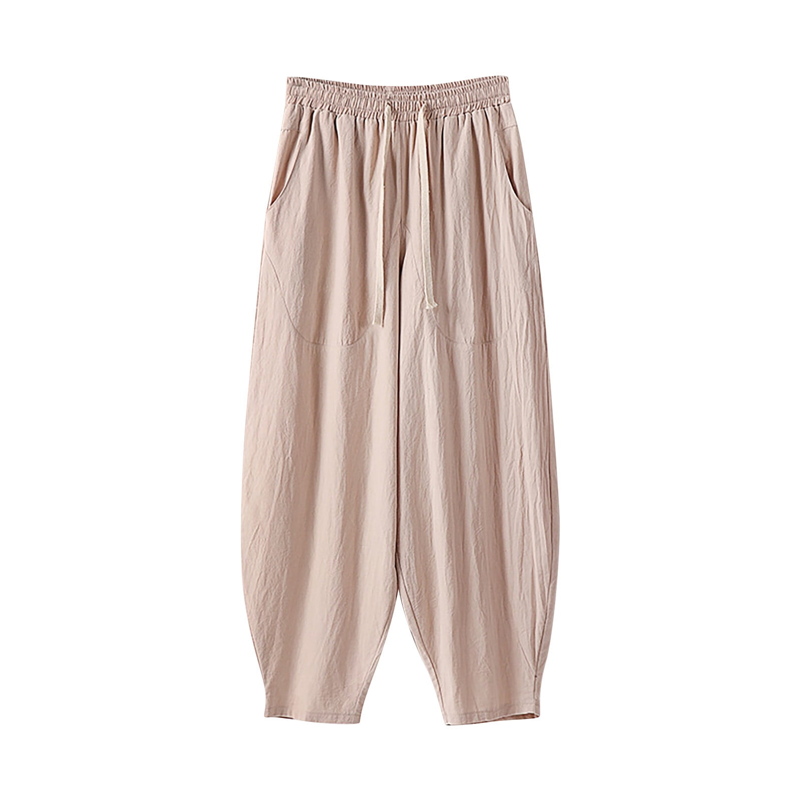 👖 Men's Plus Size Capri Pants – Wide-Leg Loose Fit, Drawstring Waist & Large Pockets ✨