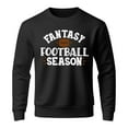 thumbnail image 1 of AWZXDE Men's Crewneck Long Sleeve Sweatshirt with Football Print, Casual Minimalist Game Day Pullover Black,M, 1 of 4