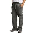 thumbnail image 1 of AWZXDE Men's Lined Cargo Joggers with Drawstring, Loose Fit Winter Warm Work Pants with Multiple Pockets Utility Style GY2,XXL, 1 of 8