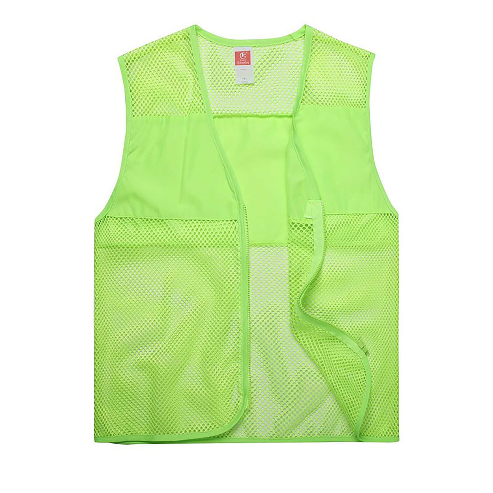 AWZXDE Men's Sleeveless Shirt Fashion Solid Color Reflective Mesh Vest for Running Outdoor Sports