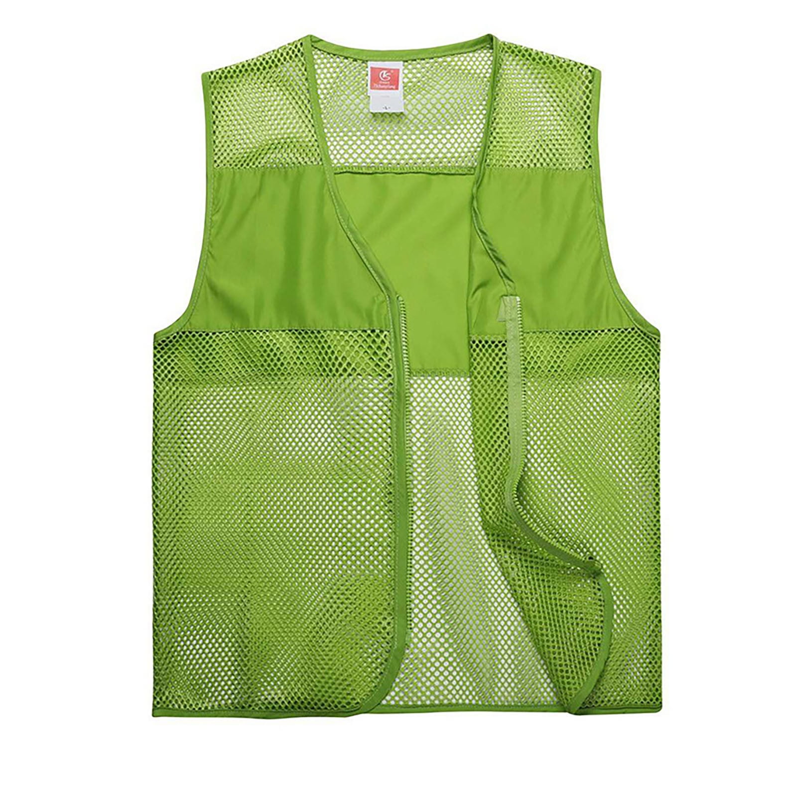 AWZXDE Men's Sleeveless Shirt Fashion Solid Color Reflective Mesh Vest for Running Outdoor Sports