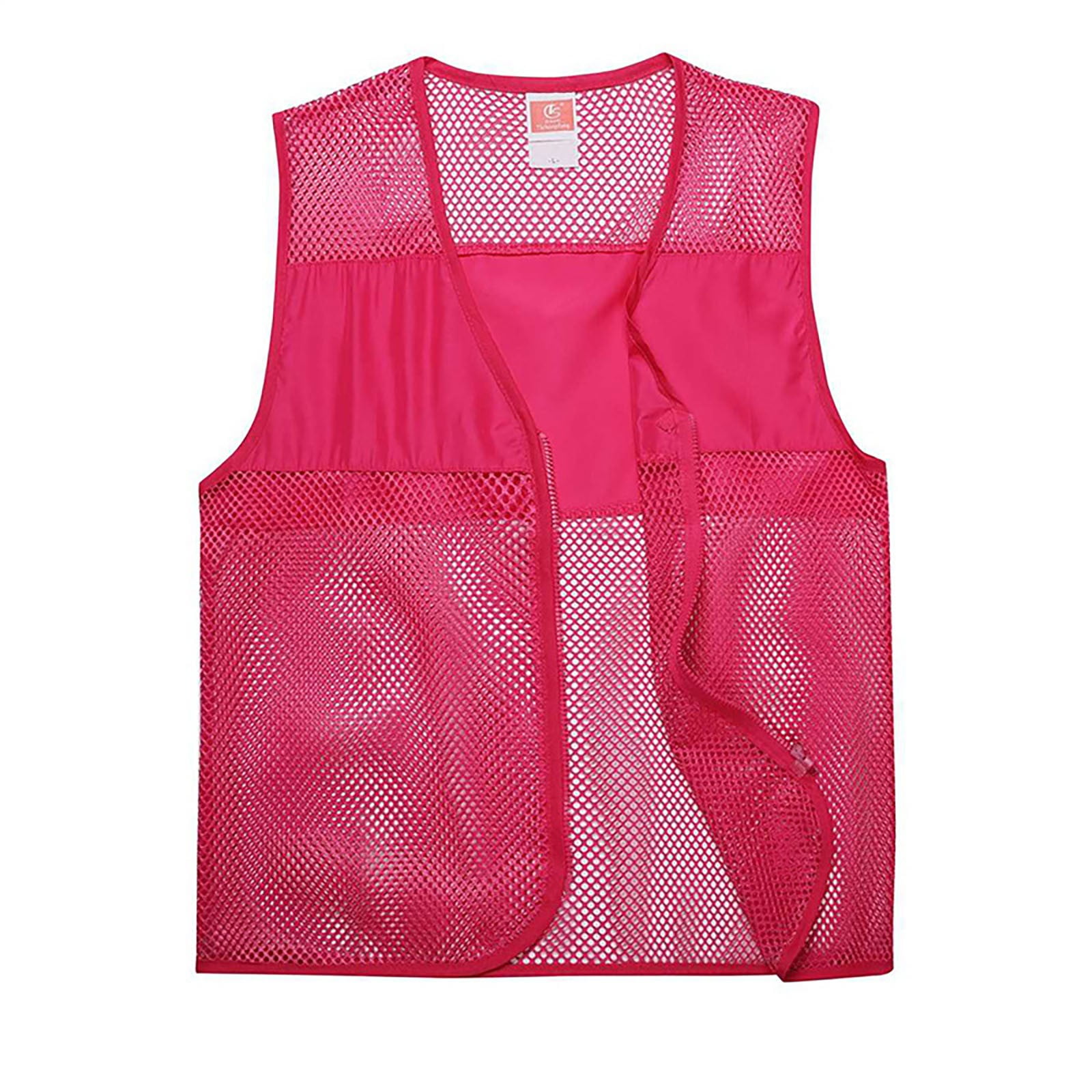AWZXDE Men's Sleeveless Shirt Fashion Solid Color Reflective Mesh Vest for Running Outdoor Sports