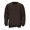 thumbnail image 1 of AWZXDE Men's Solid Color Crewneck Sweatshirt, Casual Versatile Long Sleeve Pullover Brown,XL, 1 of 7