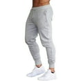 thumbnail image 1 of AWZXDE Men's Solid Color Joggers for Running, Elastic Tapered Ankle Pants Slim Fit Stretchy Comfortable Casual Sweatpants Grey,M, 1 of 2