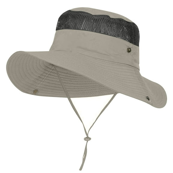 AWZXDE Men's Spring Summer Outdoor Foldable Sun Hat, Solid Color Fishing Cap for Hiking Army Green,One Size