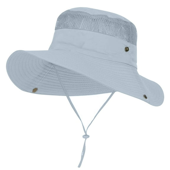 AWZXDE Men's Spring Summer Outdoor Foldable Sun Hat, Solid Color Fishing Cap for Hiking Grey,One Size