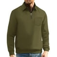 thumbnail image 1 of AWZXDE Men's Winter Color Block Casual Round Neck Long Sleeve Loose Pullover Sport Sweatshirt Green,XXL, 1 of 5