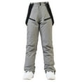 thumbnail image 1 of AWZXDE Men's Winter Ski Pants with Suspenders Buckle Insulated Warm Snowboard Overpants for Cold Weather Grey,S, 1 of 3