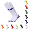 thumbnail image 1 of AWZXDE Mid Calf Pattern Socks Non Sole Grip Athletic Football Socks Breathableed Sports Socks for Youth Adult Team Game Training White2 - 7-12 Years, 1 of 4