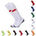 thumbnail image 1 of AWZXDE Mid Calf Pattern Socks Non Sole Grip Athletic Football Socks Breathableed Sports Socks for Youth Adult Team Game Training White3 - 7-12 Years, 1 of 4