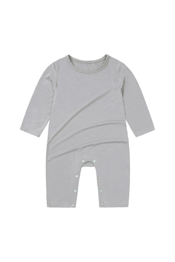 Baby Pajamas Long Sleeve Rompers Snap Closure Sleeper For Boy Girls Baby Body Suit Greyï¼3-6 Months
