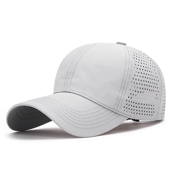 AWZXDE Performance Mesh Baseball Cap for Outdoor Sports with UPF50+ Sun and Adjustable Snapback Fit Light Gray,One Size
