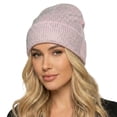 thumbnail image 1 of AWZXDE Rhinestone Winter Knitted Hat Warm Sparkling Elegant For Women Men Cold Weather Pink, 1 of 4