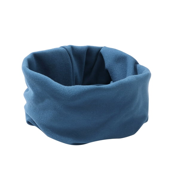 AWZXDE Scarf For Kids Boys Girls Solid Color Soft-Lined Neck Warm Bib Set For Autumn Winter Cold Proof Blue