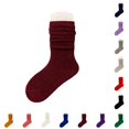 thumbnail image 1 of AWZXDE Solid Color Slouchy Knee High Socks Ribbed Knit Scrunch Casual Warm Calf Socks Soft Stretchy Winter Socks for Holiday Daily Dress Up Matching Outfits Coffee - 9-12 years, 1 of 4