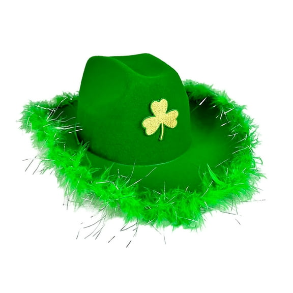 AWZXDE St Patricks Day Party Casual Style Hat Performance Irish Style Bucket Hat With Unique Edge Green