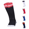 thumbnail image 1 of AWZXDE Striped KneeâHigh Socks Nonâ Grip Athletic Football Socks Breathableed Sports Socks for Youth Adult Team Training Black - 7-12 Years, 1 of 4