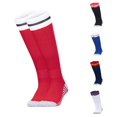 thumbnail image 1 of AWZXDE Striped KneeâHigh Socks Nonâ Grip Athletic Football Socks Breathableed Sports Socks for Youth Adult Team Training Red - 7-12 Years, 1 of 4