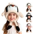 thumbnail image 1 of AWZXDE Thermal Insulated Windproof Penguin Animal Design Winter Hat For Toddler Ages 2-8, 1 of 6