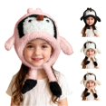 thumbnail image 1 of AWZXDE Thermal Insulated Windproof Penguin Animal Design Winter Hat For Toddler Ages 2-8, 1 of 4
