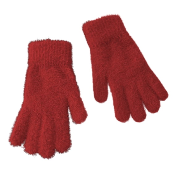 AWZXDE Thermal Knitted Touchscreen Mittens for Winter Riding Outdoor Sports Ideal for Cycling Running Hiking in Cold Weather Red,One Size