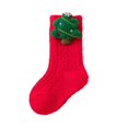 thumbnail image 1 of AWZXDE Toddler Crew Socks 3D Plush Christmas Tree Decor Crew Socks For Girls Red Cable Knit Soft Warm Socks For Holiday Party Family Photos And Daily Indoor Wear, 1 of 6