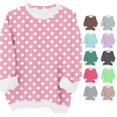 thumbnail image 1 of AWZXDE Toddler Girl Clothes Polka Dot Print Crewneck Sweatshirt Toddlers Girl Outfits Long Sleeve Casual Pullover Tops Pink - 4-5 Years, 1 of 4