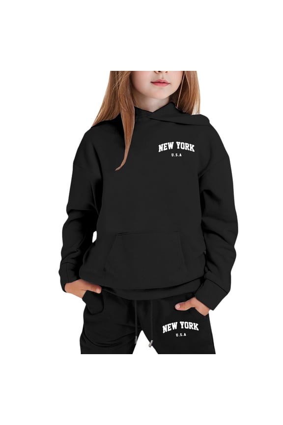 Toddler Girls Tie Dye Heart Print Hooded Sweatshirt And Pants Two Piece Set Girls Clothes Cute Clothes For Girls Black,2-3 Years