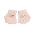 thumbnail image 1 of AWZXDE Toddler Gloves Winter With Adorable Bunny Design Warm Thermal Insulated Five Finger Mittens For Boys Girls Young Children 1-3 Years Light Pink,1-3 Years, 1 of 6