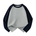thumbnail image 1 of AWZXDE Toddler Kids Raglan Long Sleeve Baseball Tee Loose Fit Cotton Top For Boys And Girls Casual Layering boys long sleeve t shirts Grey，4-5 Years, 1 of 3