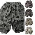 thumbnail image 1 of AWZXDE Toddler Muslin Jogger Pants Elastic Waist Printed Harem Trousers Lightweight Loose Kids Bottoms Breathable Baby Pants For Boys Girls Summer Daily Wear - 3-4 Years, 1 of 4