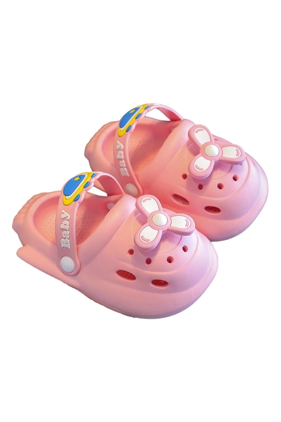 Toddler Shoes Summer Clog Sandals With Airplane Design For Boys And Girls Soft Sole Non Breathable Lightweight Indoor Outdoor Beach Slides For Kids Pinkï¼7-8 Years