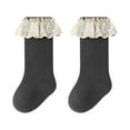 thumbnail image 1 of AWZXDE Toddler Socks Indoor Slipper Shoes with Antislip Sole and Lace Ruffle Design, 1 of 3