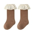 thumbnail image 1 of AWZXDE Toddler Socks Indoor Slipper Shoes with Antislip Sole and Lace Ruffle Design, 1 of 3