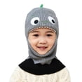 thumbnail image 1 of AWZXDE Toddler Winter Kids Winter Hat Comfortable Lined Cartoon Dinosaur Scarf Earflap Hood Cap For Boys And Girls Grey, 1 of 4