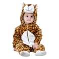 thumbnail image 1 of AWZXDE Toddlers Boy halloween Leopard Animal Character Zipper Hooded Romper Flannel Warm Full‑Body Outfit For Halloween Party Cosplay Photo And Themed Events Brown1 - 3-4 Years, 1 of 5