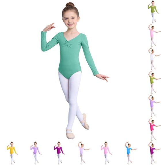 AWZXDE Toddlers girls' bodysuits Ruched Front Snap Crotch Girls jumpsuits Soft Stretch Little Girls Clothes Dance Daily Outfit White - 3-4 Years