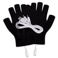 thumbnail image 1 of AWZXDE USB Powered Fingerless Knitted Warming Gloves for Indoor Winter Comfort and Typing Black, 1 of 9